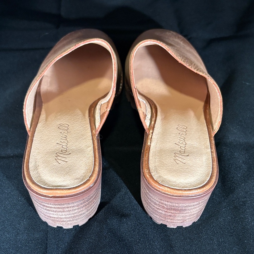 Madewell size 7 The Mindy Mule boho Tan Leather Slip-On Loafers - Picture 9 of 13